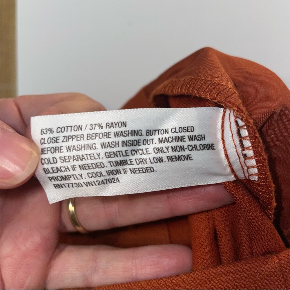 Future Collective Target Rust Orange Pants Wide Leg High Waist Fall Size 0 NEW - Picture 16 of 16